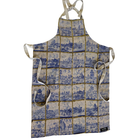 Apron: Blue Tiles